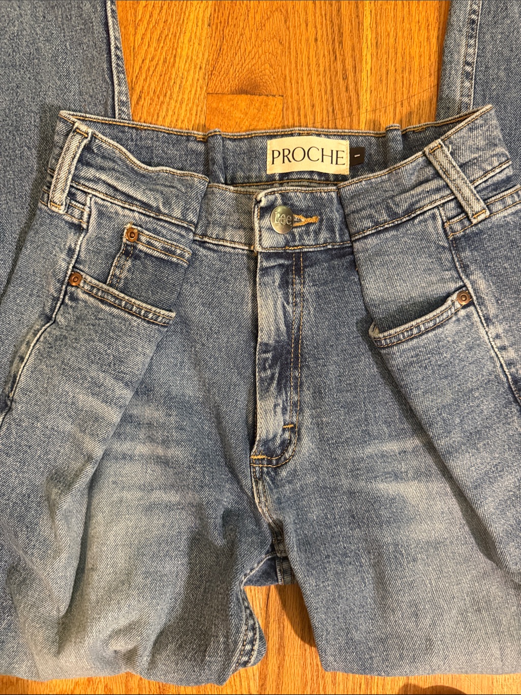 Nwot Proche Upcycled Front Pleat Denim Jeans--Size 1 --See Chart — image 3 of 7